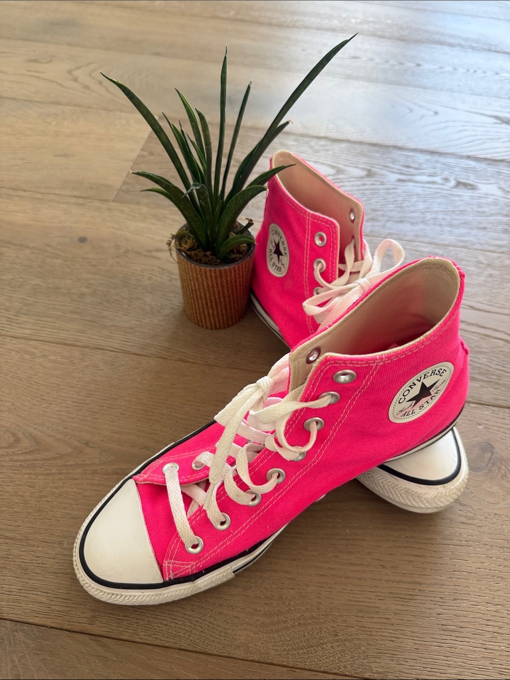 Women’s Converse Hot Pink High Top Sneakers